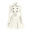 Allonly Women's Double-Breasted Belt Buckles Windbreaker Trench Coat Jacket Dress - Outerwear - $40.50  ~ ¥4,558