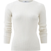 Allude Ribbed Fitted Pullover - Пуловер - 