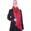 Authentic Burberry Crimson Red Crinkle Cashmere Scarf - Scarf - $895.00 