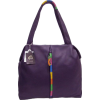 BRUNO ROSSI Italian Designer Shoulder Bag Handbag in Purple Leather - Hand bag - $459.00 