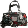 Coach Graffiti Hearts Sabrina Duffle Bag Purse Tote 16200 Black Multi - Bolsas - $278.00  ~ 238.77€