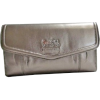 Coach Gunmetal Leather Madison Checkbook & Wallet Case 44378 - Wallets - $189.00 