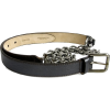 Dolce & Gabbana 90cm Metallic Asphalt Leather Chain Link Belt BC1846-A5241-80723-90 - Belt - $360.00 