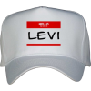 HELLO my name is LEVI White Hat / Baseball Cap - Шапки - $20.99  ~ 18.03€
