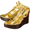 Ralph Lauren 'Elliana' Wedge Sandals Womens - Gold - サンダル - $149.99  ~ ¥16,881