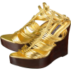 Ralph Lauren 'Elliana' Wedge Sandals Womens - Gold - Sandale - $149.99  ~ 128.82€