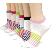 Steve Madden Legwear Womens 6 Pack Stripe No Show Athletic Ped Socks - アンダーウェア - $14.00  ~ ¥1,576