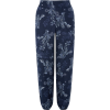 Amelia Linen Print Jogger Trousers - Spodnie Capri - 