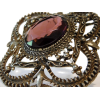 #Amethyst #Glass #Brooch #Vintage - Other jewelry - $19.00  ~ 16.32€