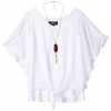 Amy Byer Girls' 7-16 Tie-Front Woven Circle Top - Shirts - $23.41 