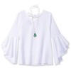 Amy Byer Girls' Big 7-16 Bell Sleeve Woven Top with Back Detail - Koszule - krótkie - $24.51  ~ 21.05€