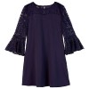 Amy Byer Girls' Big Glitter Lace A-line Dress - Dresses - $24.13 