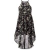 Amy Byer Girls' Big High-Low Dress with Illusion Neckline - Vestidos - $25.02  ~ 21.49€