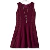 Amy Byer Girls' Big Knit Fit and Flare with Lace Trim - Dresses - $27.86 