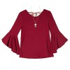 Amy Byer Girls' Big Tie Back Bell Sleeve Top - 半袖シャツ・ブラウス - $22.83  ~ ¥2,569