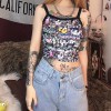 Anime printed small sling exposed navel short cute girl vest - Shirts - $19.99  ~ £15.19