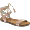 Ankle tie rose gold sandals - Sandalias - 
