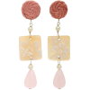 Anna E Alex Shell, Stone And Silver-Plat - Серьги - 