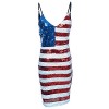 Anna-Kaci Spaghetti Strap Sleeveless USA American Flag Patriotic Sequin Dress - Dresses - $35.99 
