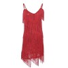 Anna-Kaci Womens Fringe Sequin Strap Backless 1920s Flapper Party Mini Dress - Dresses - $54.99 