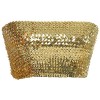 Anna-Kaci Womens Shiny Sequin Party Cropped Strapless Bandeau Stretch Tube Top - 半袖衫/女式衬衫 - $26.90  ~ ¥180.24