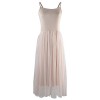 Anna-Kaci Womens Spaghetti Strap Camisole Slip Tulle Skirt Ballerina Style Dress - Dresses - $41.99 