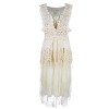 Anna-Kaci Womens Vintage Lace Gatsby 1920s Cocktail Dress with Crochet Vest - Dresses - $59.99 