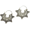 Antique Star Sun Hoop earrings - Brincos - 