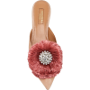 Aquazzura Crystal Lotus Suede Mules - Классическая обувь - 