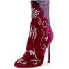 Aquazzura Embroidered Velvet Studded - Boots - 