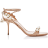 Aquazzura Mae Faux-Pearl-Embellished Lea - Sandals - 