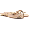Aquazzura Riva metallic sandals - Flip-flops - 