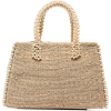 Aranaz beaded detail raffia tote bag - 手提包 - 
