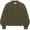 Army green ribbed cotton sweater - Camisa - longa - $980.00  ~ 841.71€