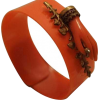 Art Deco Coral Bakelite Bracelet - Armbänder - 