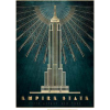Art deco Empire state building poster - Illustrazioni - 
