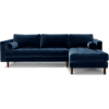 Article blue velvet sofa - 室内 - 
