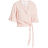 Athena Crop Wrap Blouse, Alternate, colo - Shirts - 