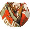 Autumn Tune Geometric Pattern Long Cotton Scarf Orange - 丝巾/围脖 - $18.00  ~ ¥120.61