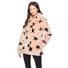 Avec Les Filles Women's Vintage Inspired Faux Fur Swing Coat With Star Print - Outerwear - $159.99 