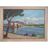 Avignon bridge painting 1930s - Objectos - 