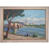 Avignon bridge painting 1930s - Предметы - 