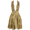 Azzedine Alaia gold silk dress s/s 1987 - ワンピース・ドレス - 