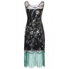 BABEYOND 20's Vintage Peacock Sequin Fringed Party Flapper Dress - sukienki - $34.99  ~ 30.05€