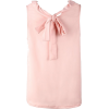 BACK BOW TIE RUFFLE COLLAR TOP (5 COLORS - 半袖衫/女式衬衫 - $24.97  ~ ¥167.31
