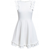 BACKLESS WHITE RUFFLED SUNDRESS - ワンピース・ドレス - $38.97  ~ ¥4,386