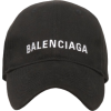 BALENCIAGA CAP IN BLACK/WHITE - Gorras - 