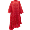 BALENCIAGA Typo polka-dot print silk-jac - sukienki - 