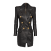 BALMAIN 6 Button Leather Dress - Kleider - 