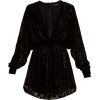 BALMAIN  Batwing-sleeved fil-coupé velve - sukienki - 